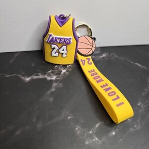 Kobe Bryant LA Lakers Yellow and Purple Keychain